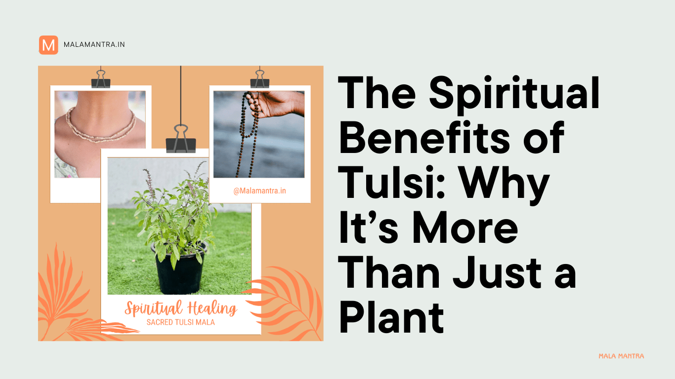 Tulsi mala beads used for spiritual practices and meditation
