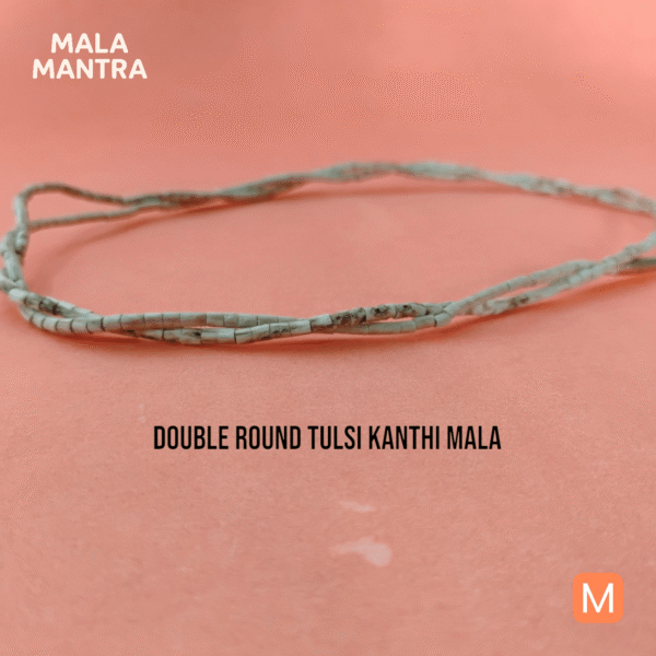 Handcrafted Tulsi mala with double round design
