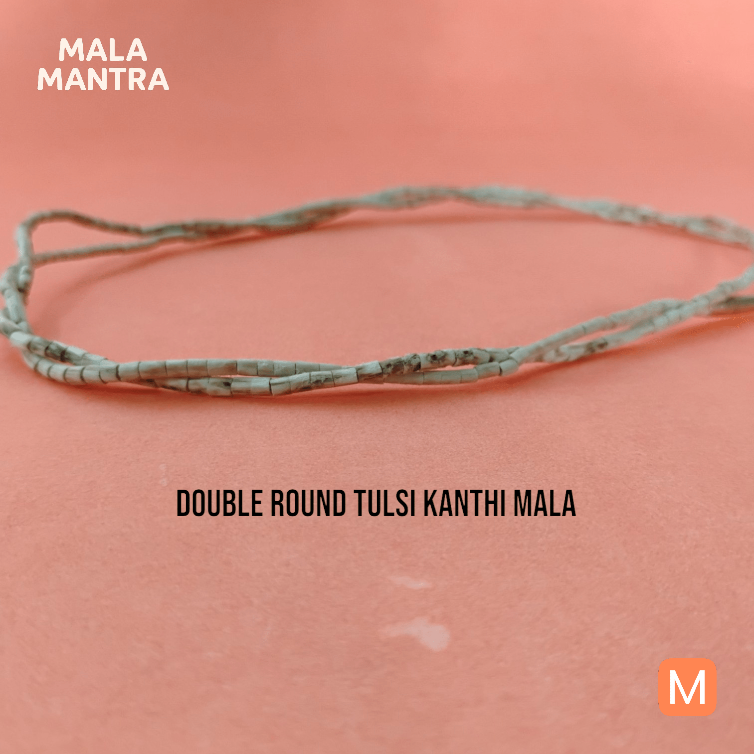 Handcrafted Tulsi mala with double round design
