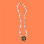 Radha name Tulsi kanthi mala with Radha-Krishna locket