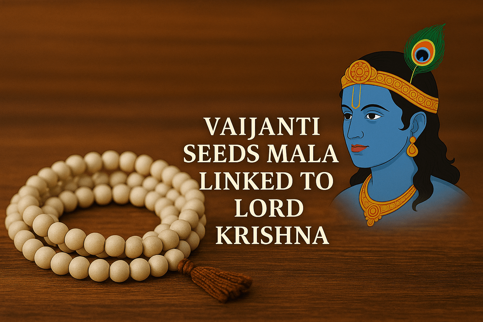 Vaijanti seeds mala linked to Lord Krishna