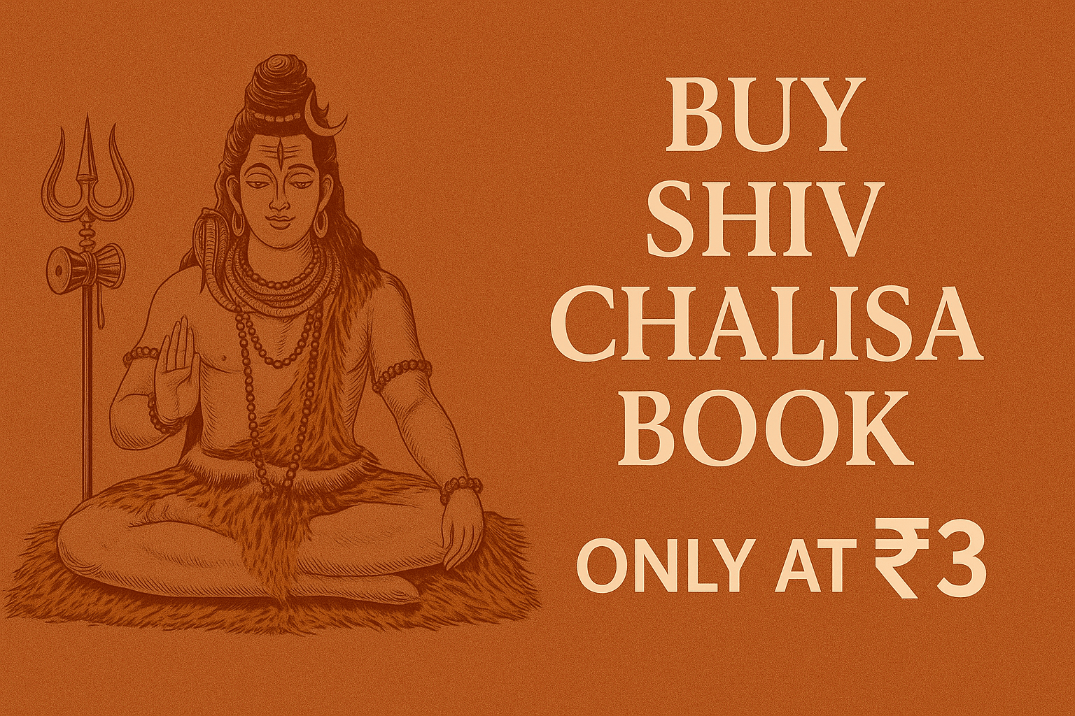 Promotional poster – Buy Shiv Chalisa pocket book only at ₹3 on MalaMantra.in