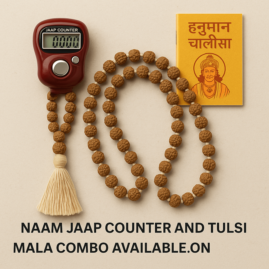 Naam jaap counter and tulsi mala combo available on MalaMantra.in
