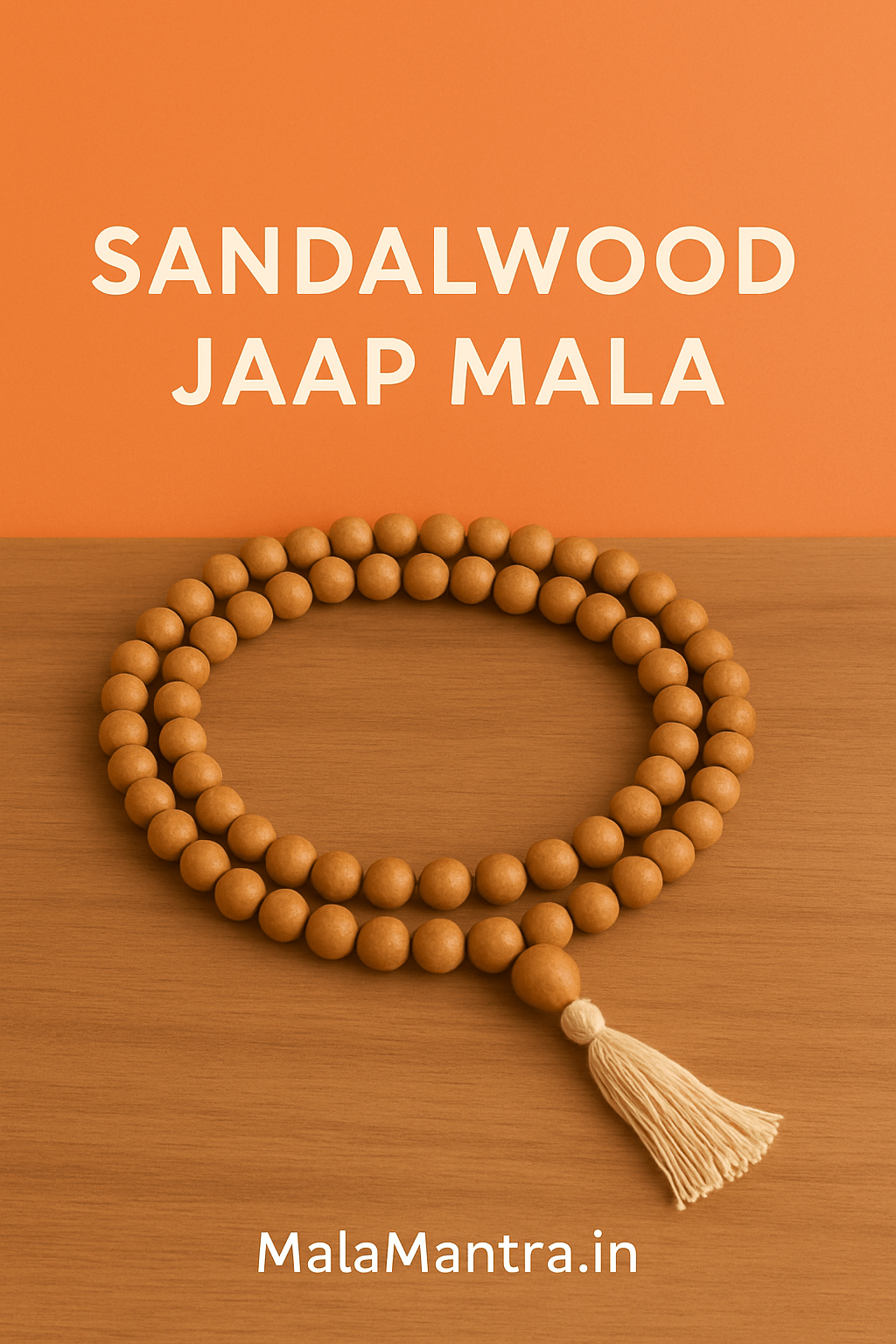 Sandalwood Jaap Mala with natural fragrance for peace and focus – MalaMantra.in