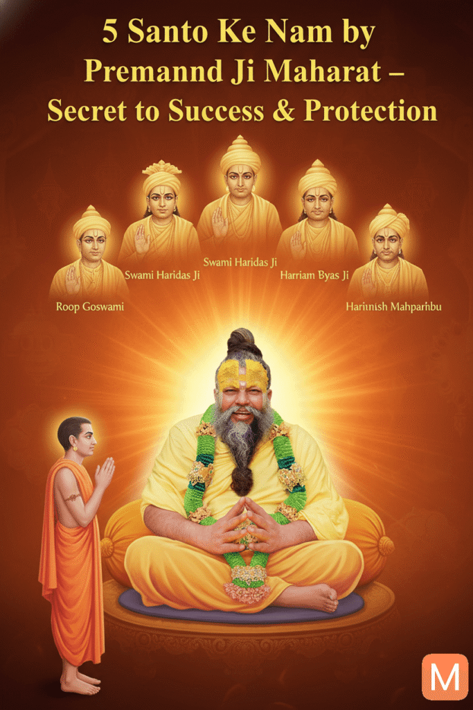 Five saints whose names are remembered as per Premanand Ji Maharaj.