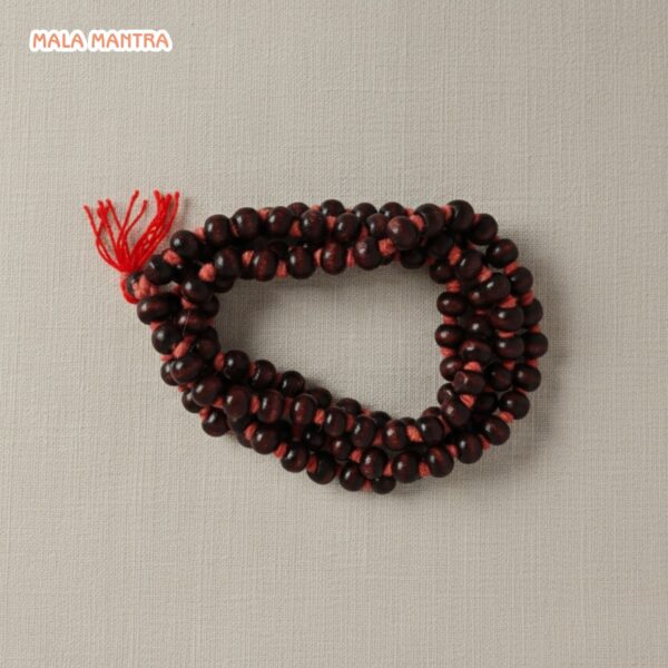 Premium Red Sandalwood Jaap Mala by MalaMantra for e-commerce listing