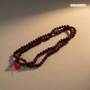 MalaMantra Red Sandalwood Raktachandan Jaap Mala with red thread