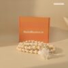 Elegant Cream-Colored MalaMantra Tulsi Bead Necklace Product Shot