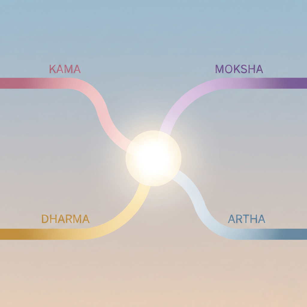 Four Purusharthas explained – Dharma Artha Kama Moksha