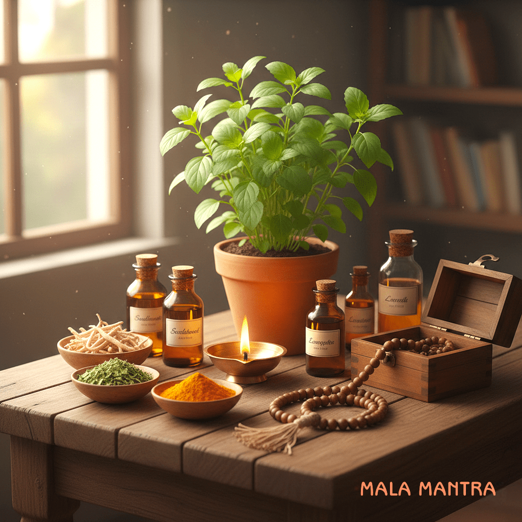 Ayurveda and spiritual wellness setup — Ancient Indian healing trending globally