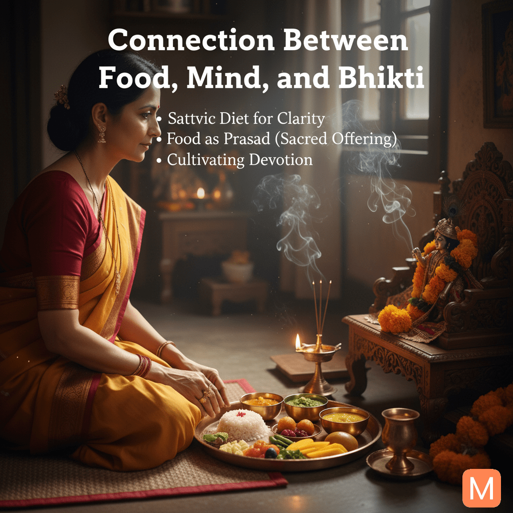 Connection Between Food, Mind, and Bhakti -   Satvik food, fit for Bhajan and meditation