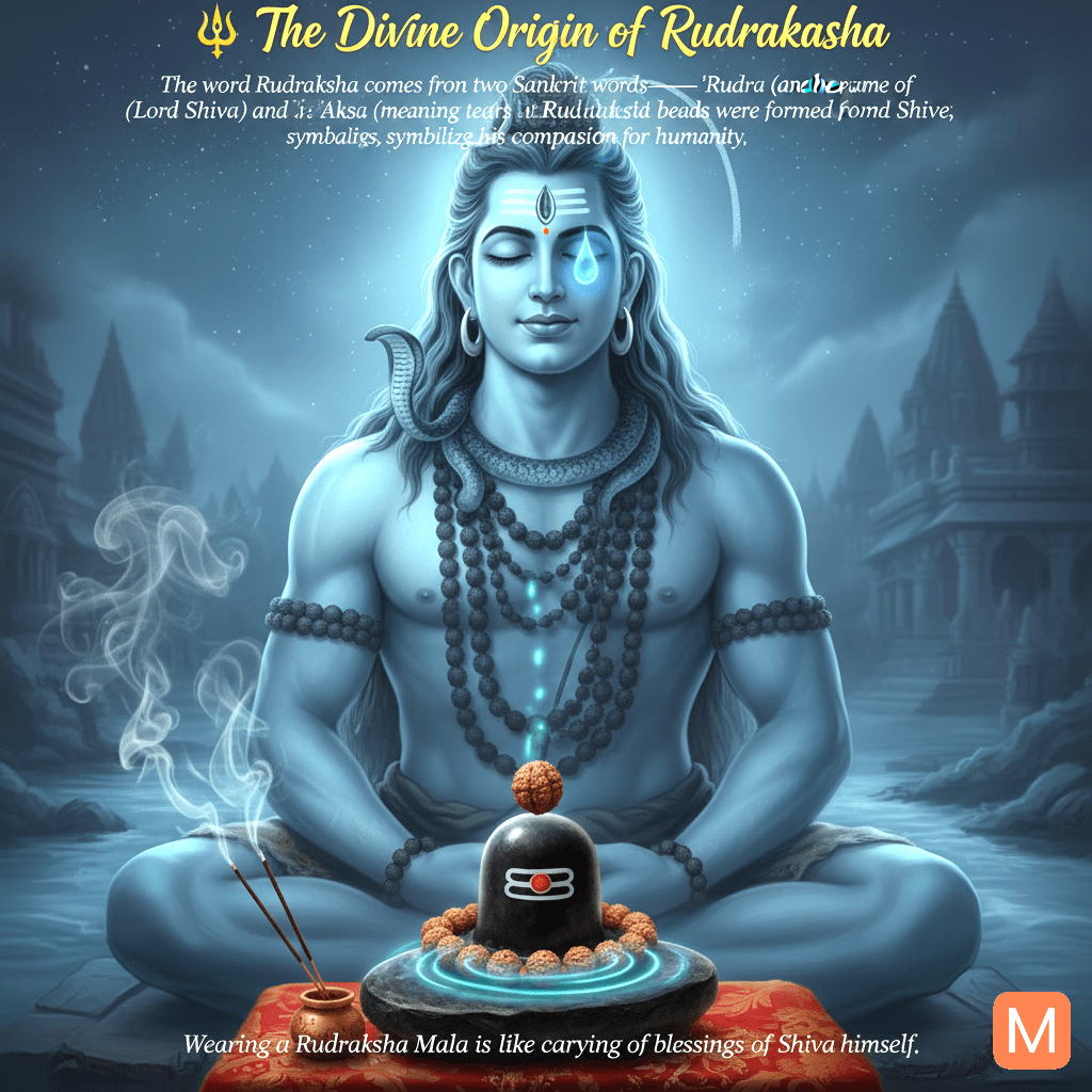 Divine origin of Rudraksha – formed from Lord Shiva's tears, sacred for devotees