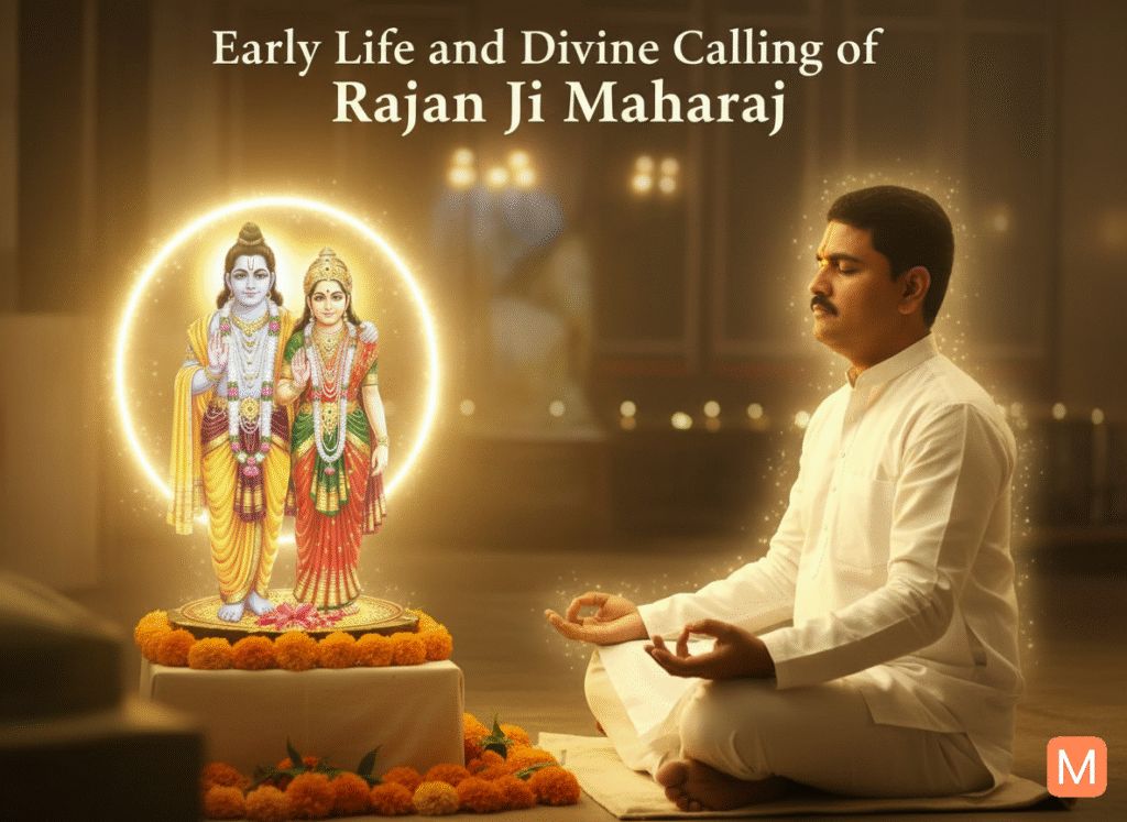 Early life and divine calling of Pujya Rajan Ji Maharaj – spiritual awakening before Lord Ram