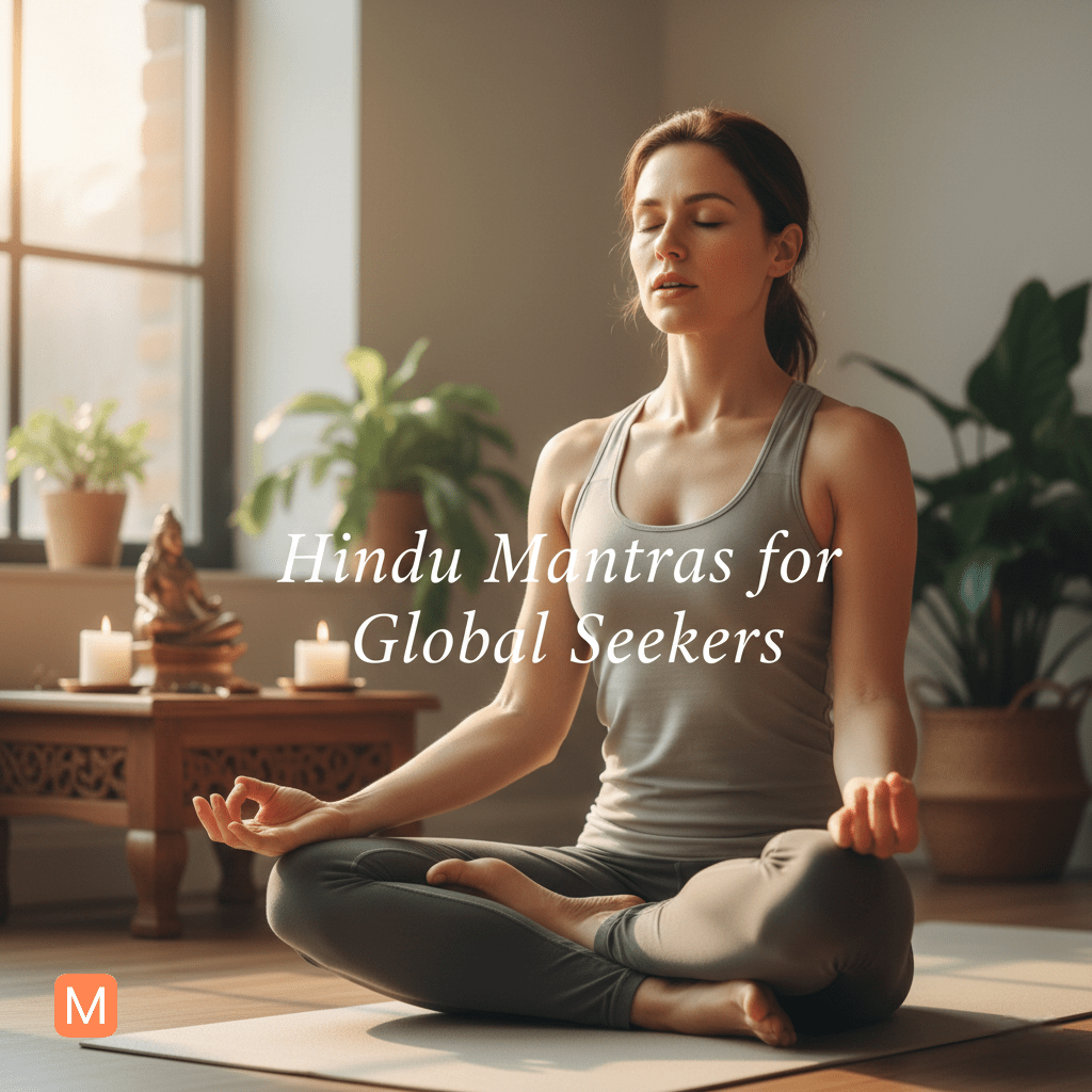 Western yoga practitioner chanting Hindu mantras – Om Namah Shivaya benefits