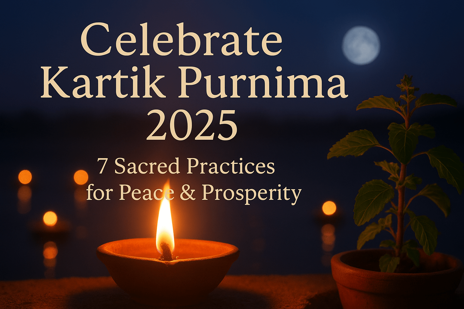 Kartik Purnima 2025 date and significance – lit diya with Tulsi plant for Kartik Purnima rituals