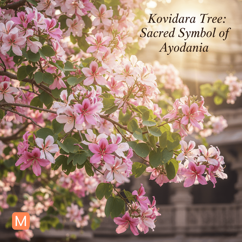 Kovidara Tree with pink and white flowers, sacred symbol of Ayodhya