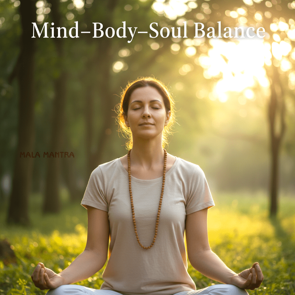Meditation with Tulsi mala for mind-body-soul wellness