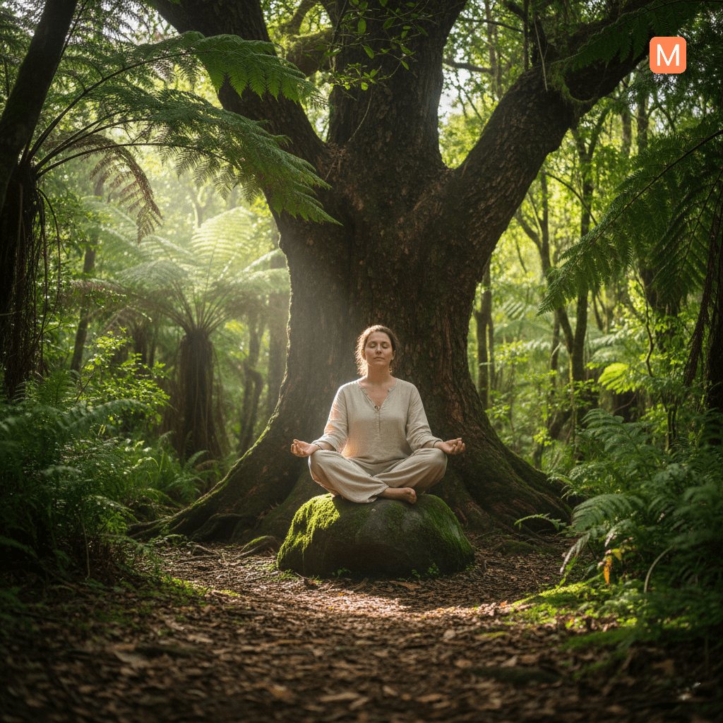 Nature meditation in New Zealand inspired by Indian spirituality