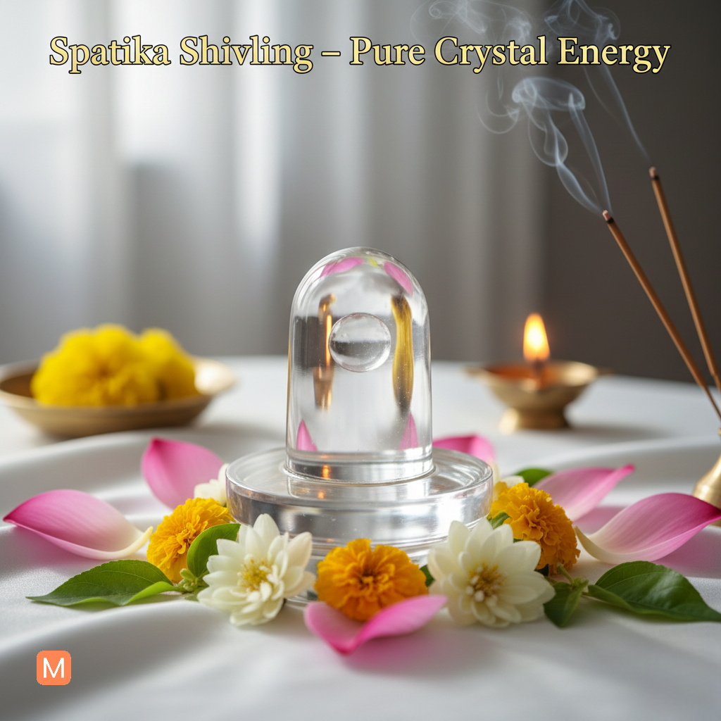 Spatika Crystal Shivling for Home Worship