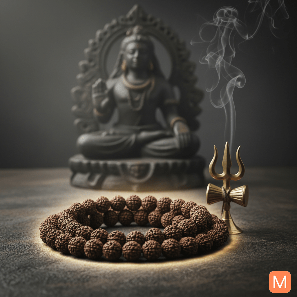 Rudraksha Mala used for 108 mantra chanting