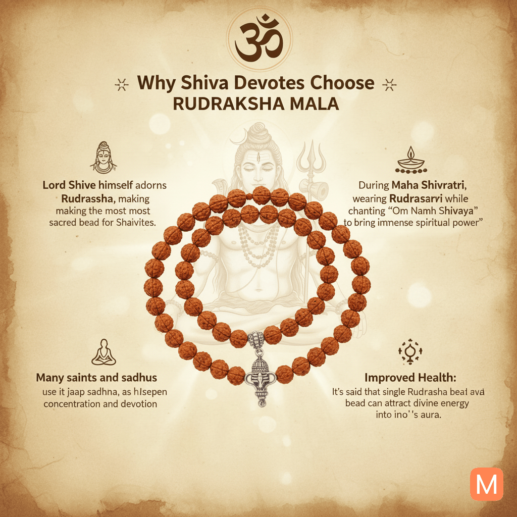 Why Lord Shiva devotees choose Rudraksha Mala – sacred beads for meditation and devotion