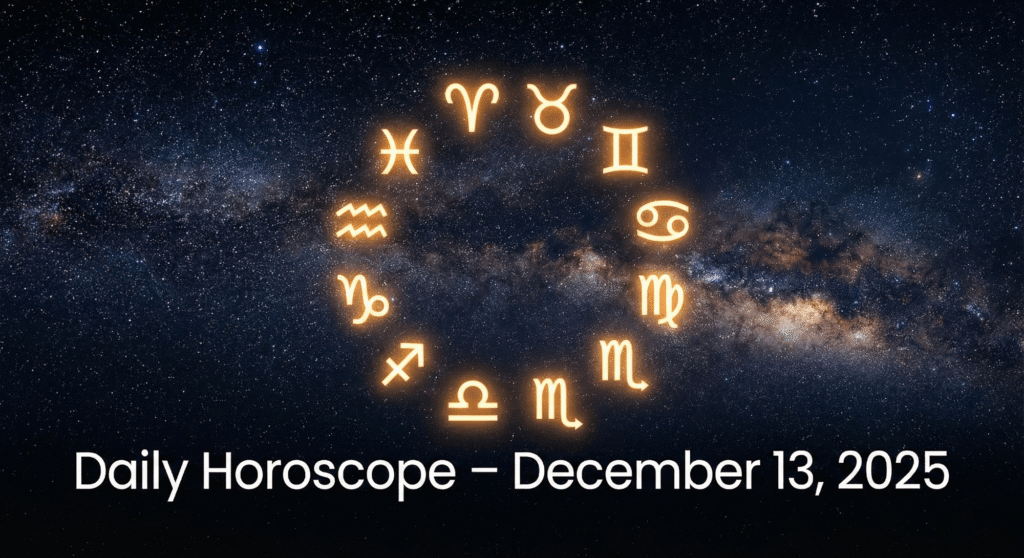 Daily Horoscope December 13 2025 Cosmic Zodiac Image
