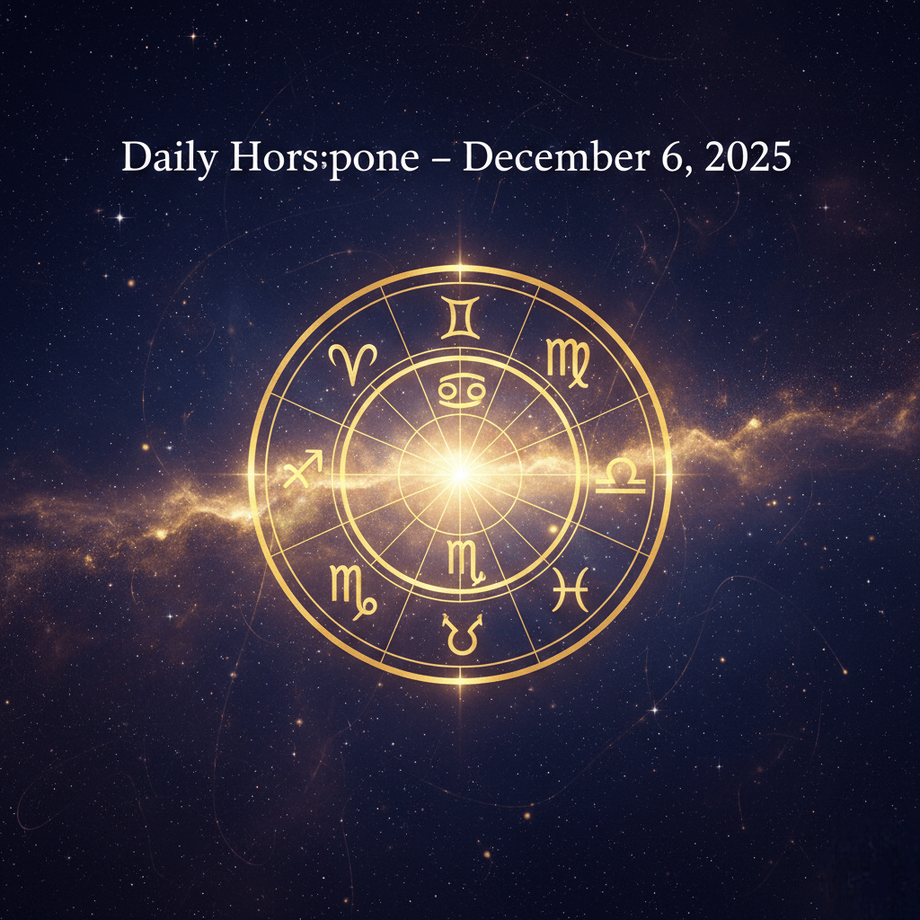 Daily Horoscope December 6 2025 golden zodiac wheel