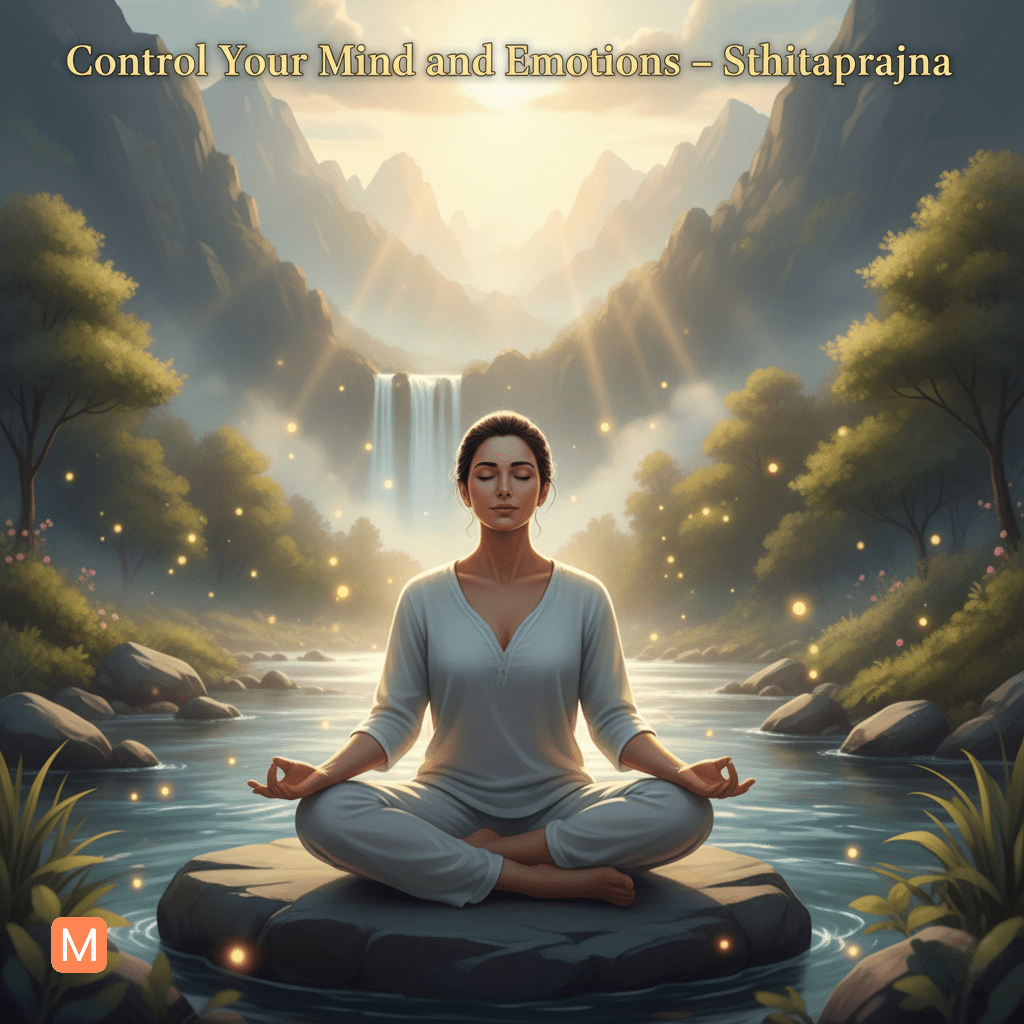 Meditation for mental control and peace as taught in Bhagavad Gita