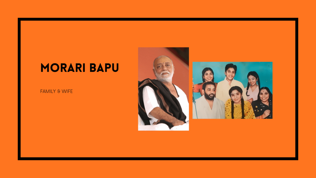 morari bapu with wife narmadaben and children family
