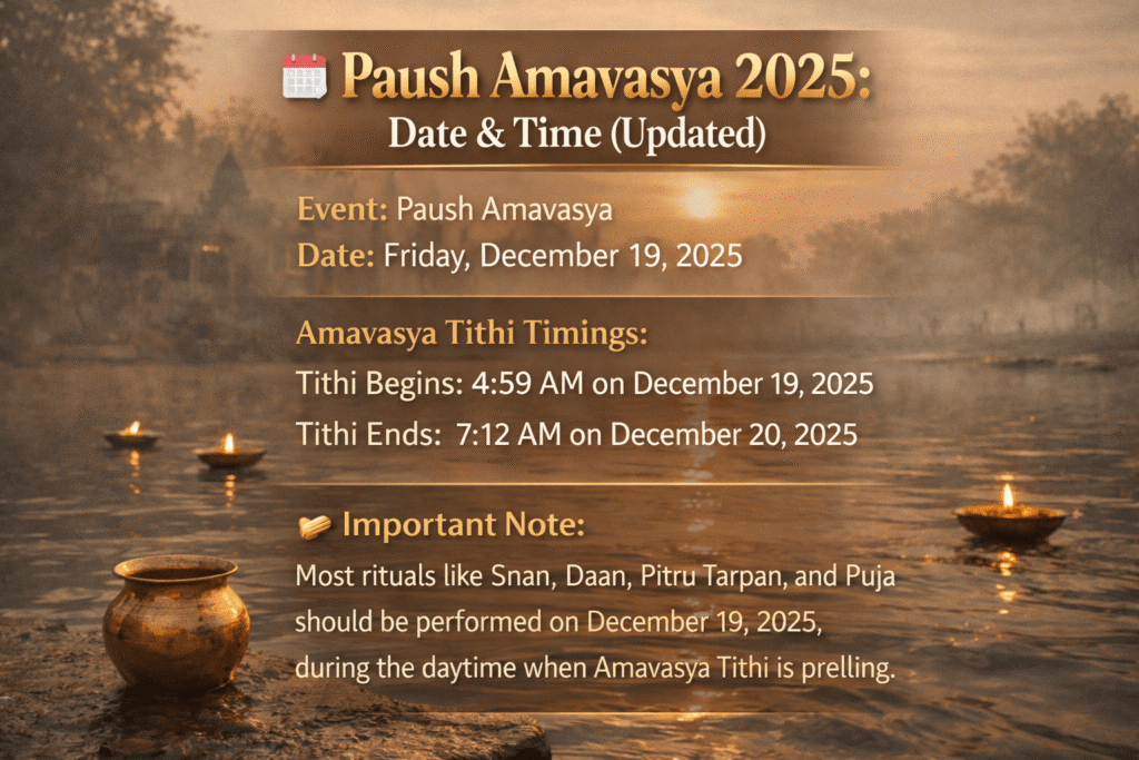 Paush Amavasya 2025: Date & Time