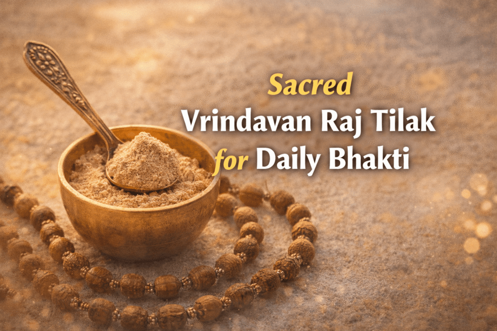 Pure Vrindavan Raj Tilak with Tulsi Kanthi Mala for Radha-Krishna devotion
