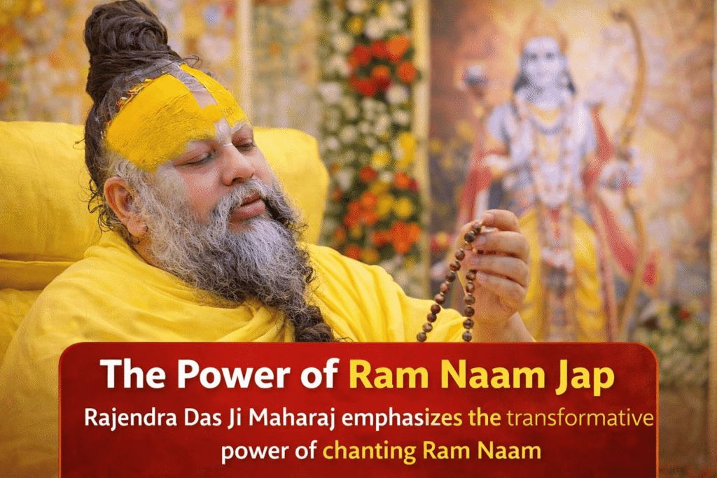 Premanand Ji Maharaj chanting Ram Naam with Tulsi mala and teaching the power of Naam Jap