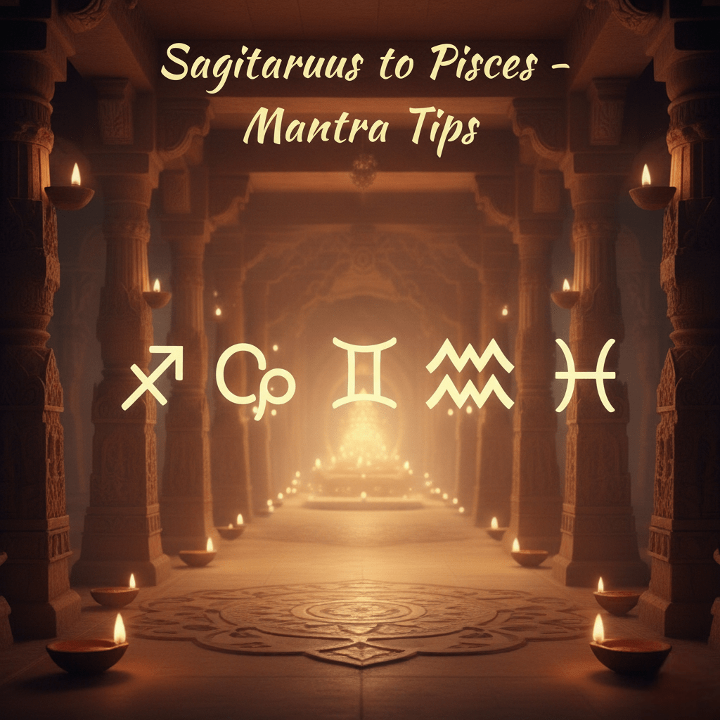 Sagittarius Pisces mantra remedies December 2025 – MalaMantra
