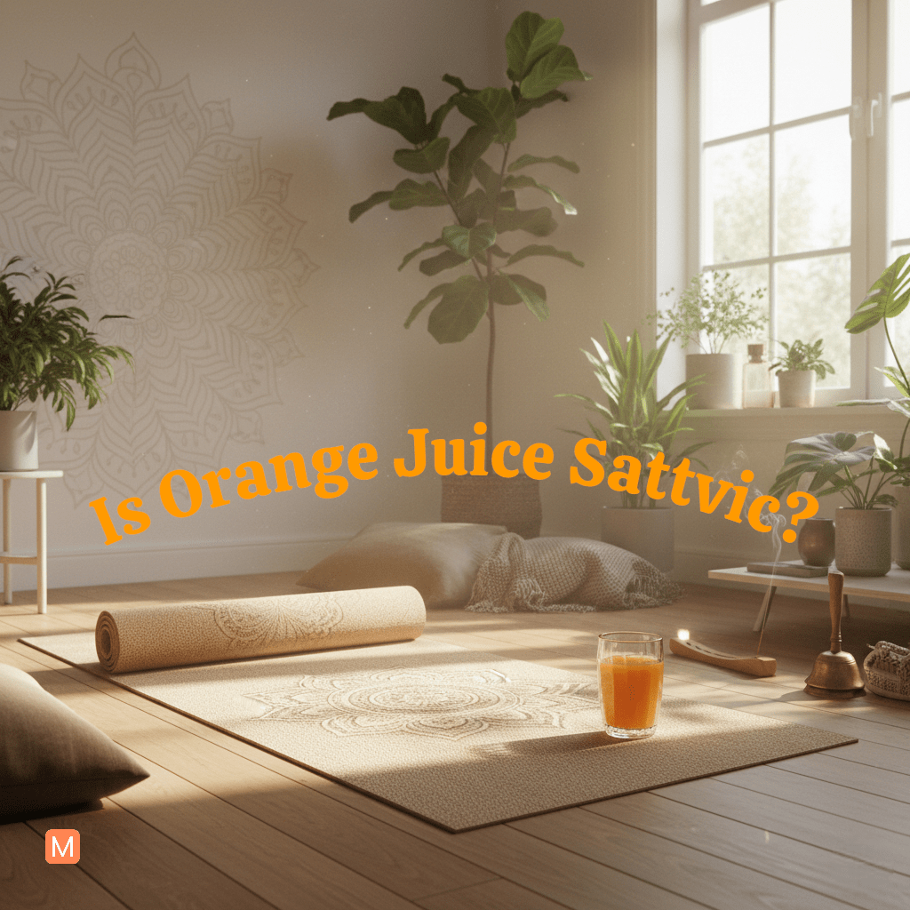 Orange juice for a Sattvic lifestyle and morning meditation
