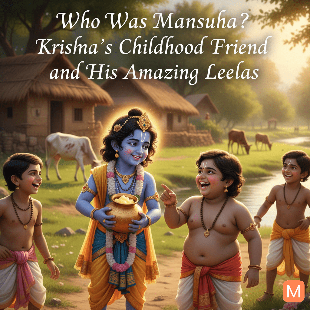 Mansukha Krishna childhood friend leelas in Gokul