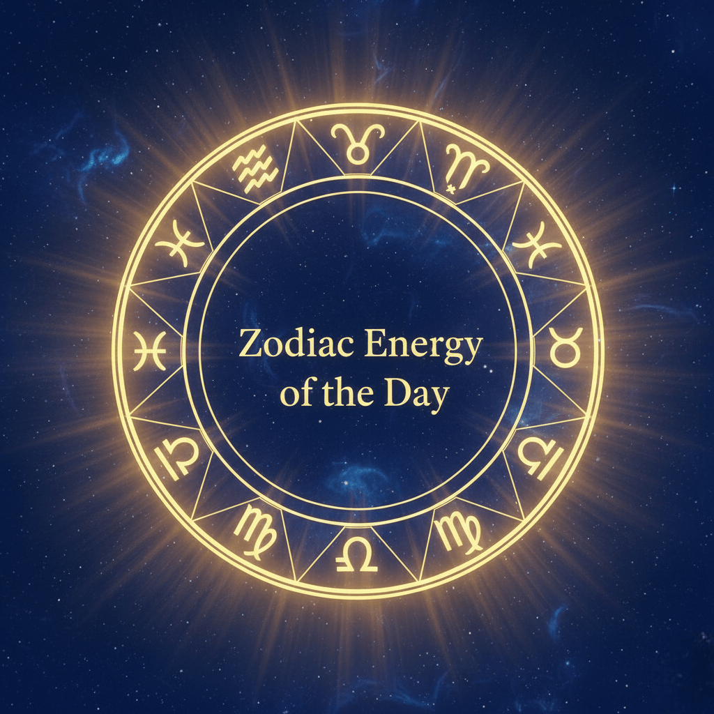 Zodiac Energy of the Day chart for Daily Horoscope December 3 2025 with glowing mandala and cosmic background
