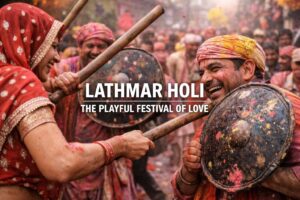 Lathmar Holi Barsana, famous Holi festival India, stick Holi tradition, Braj Holi celebration