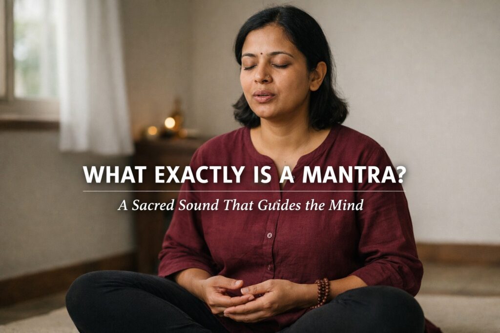 person chanting mantra meditation real life meaning of mantra