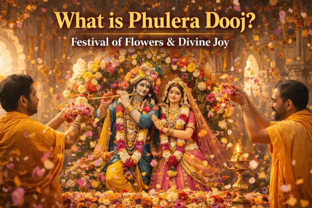 What is Phulera Dooj flower festival celebration temple India