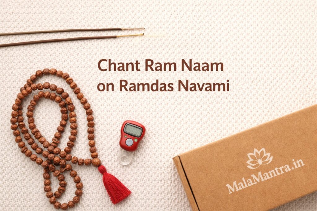 Tulsi mala and jaap counter for Ram Naam chanting on Ramdas Navami
