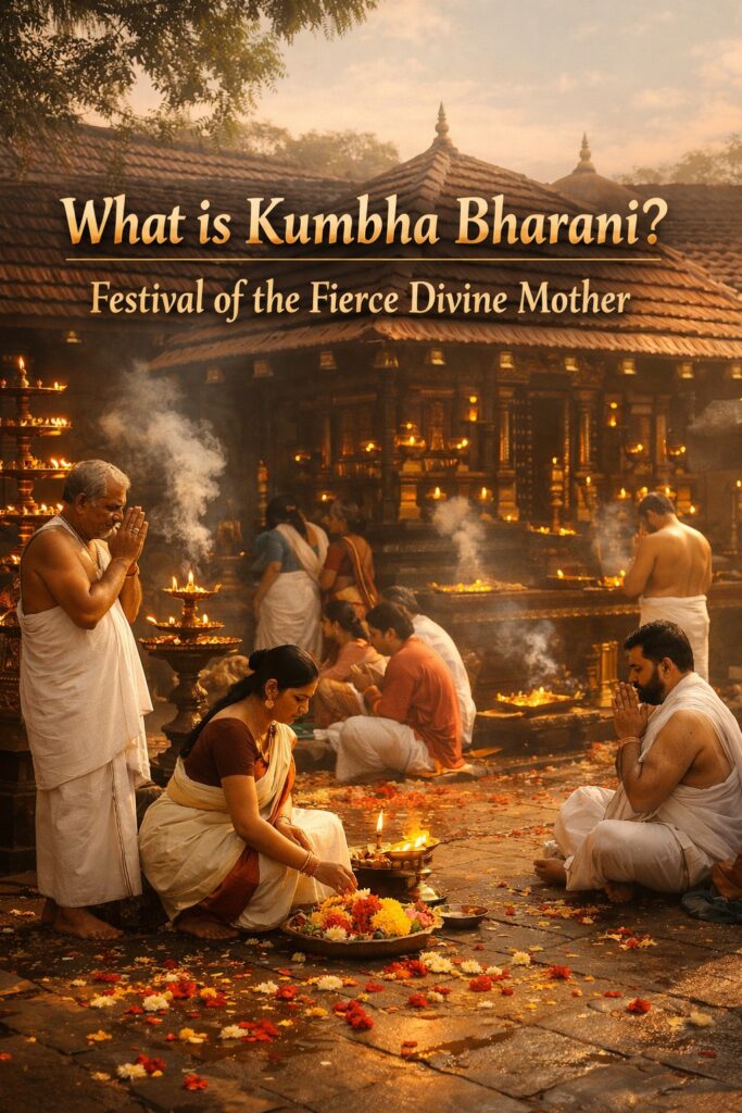 What is Kumbha Bharani festival meaning Kerala temple devotion rituals