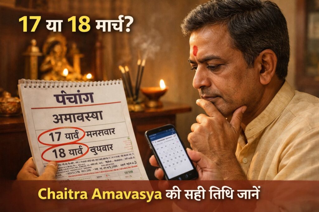 चैत्र अमावस्या 2026 की सही तिथि 17 या 18 मार्च पंचांग देखकर समझते हुए भक्त