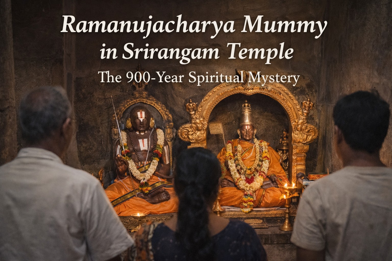 Ramanujacharya preserved body shrine inside Sri Ranganathaswamy Temple Srirangam