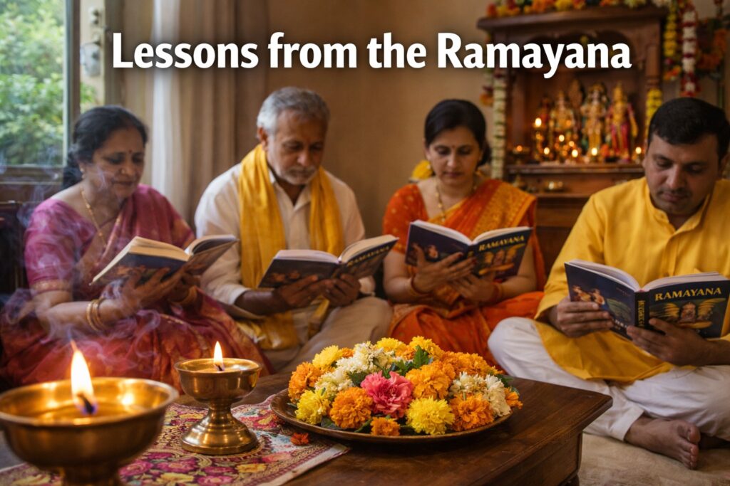 reading ramayana during ram navami festival
