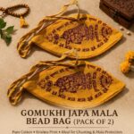 Gomukhi Japa Mala Bead Bag Pack of 2 Cotton Krishna Print