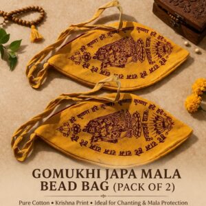 Gomukhi Japa Mala Bead Bag Pack of 2 Cotton Krishna Print