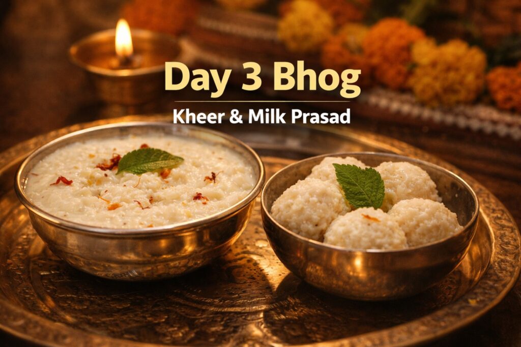 Kheer and milk sweets bhog for Maa Chandraghanta Navratri