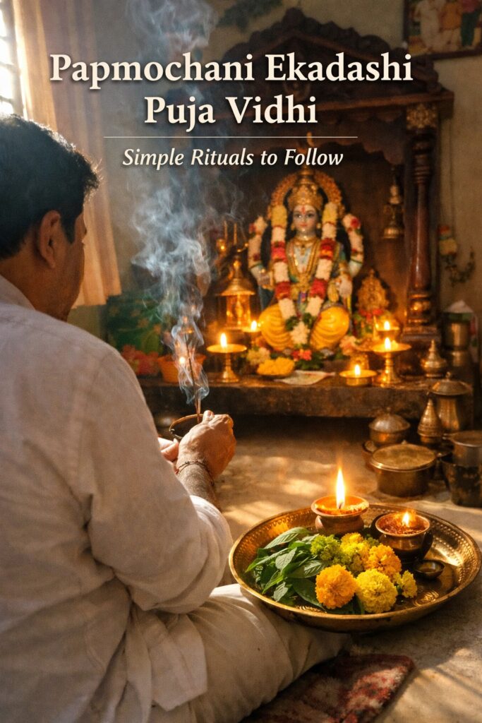 Papmochani Ekadashi puja vidhi step by step