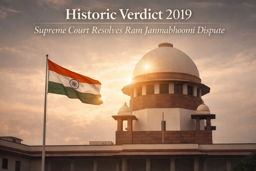 Supreme Court of India verdict resolving the Ram Janmabhoomi dispute in 2019