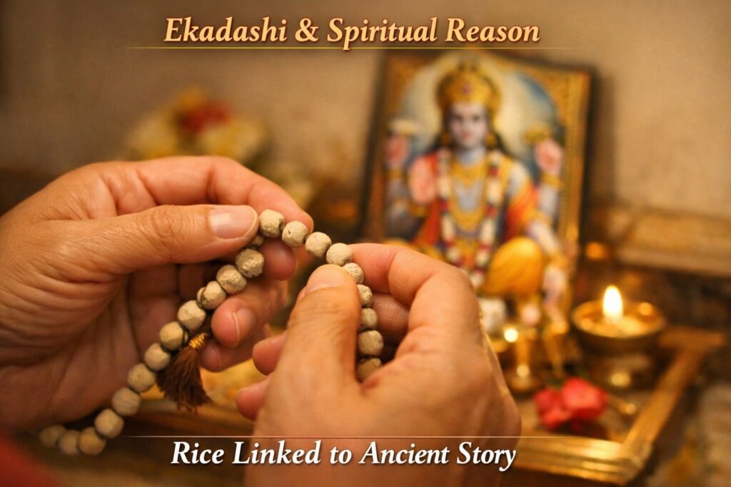 Ekadashi spiritual reason with tulsi mala chanting and connection to Lord Vishnu fasting